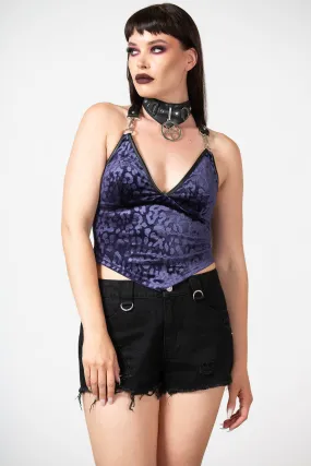 Alley Cat Halter Top [PLUM]