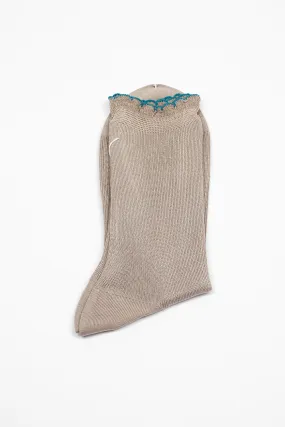 ANP-124 Organic Plain Socks Mocha