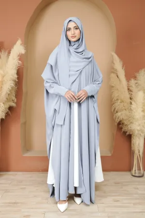 Ashilla Abaya Full Set Ice Blue