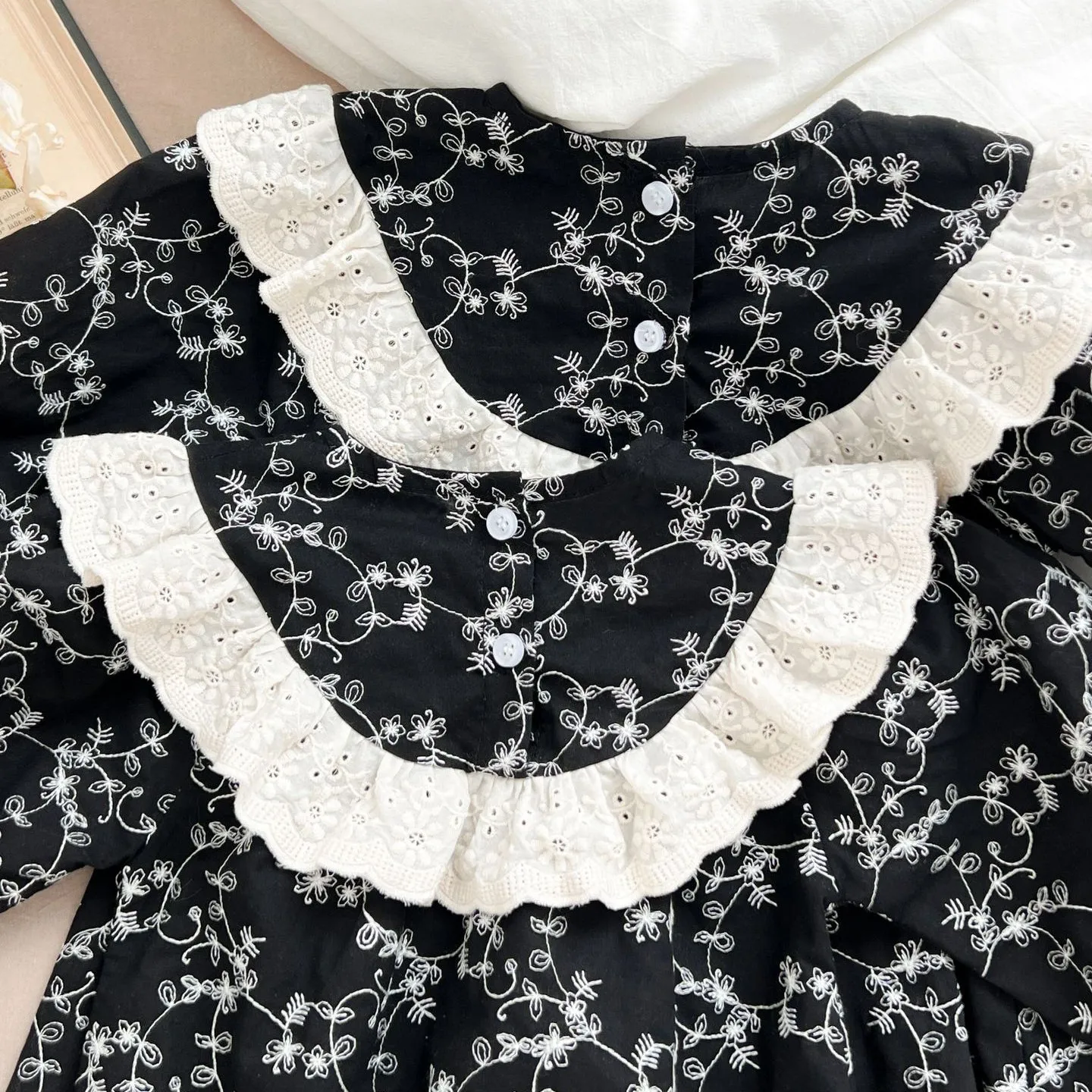 Baby Kid Girls Flower Print Dresses Wholesale 240301143