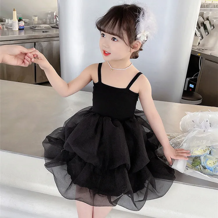 Baby Kid Girls Solid Color Dresses