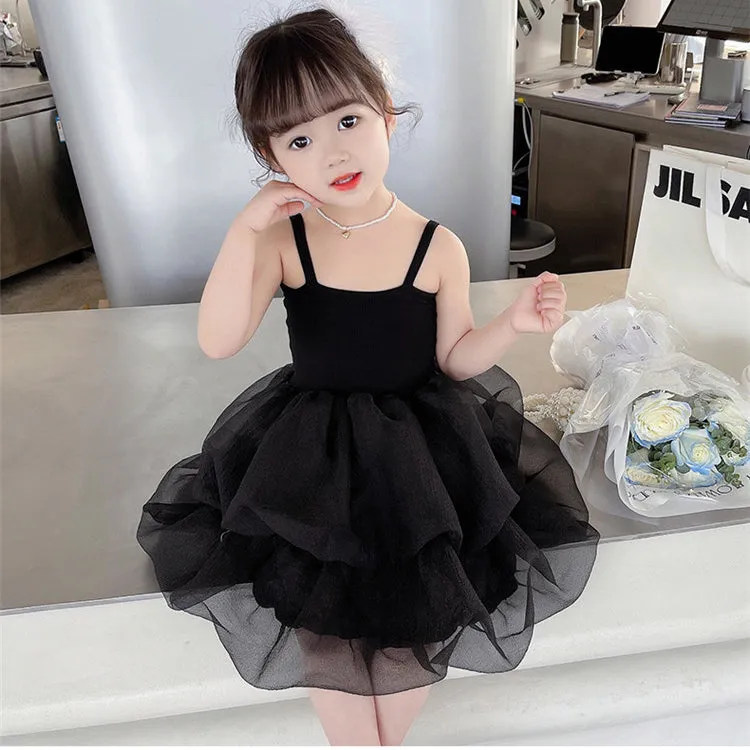 Baby Kid Girls Solid Color Dresses