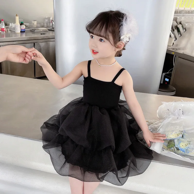 Baby Kid Girls Solid Color Dresses