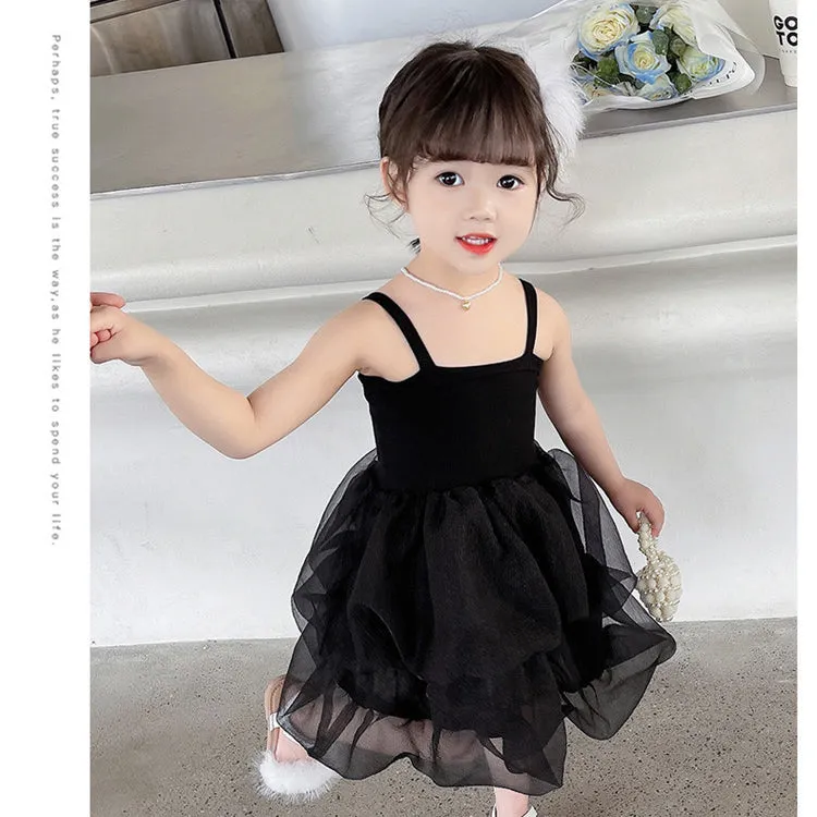 Baby Kid Girls Solid Color Dresses