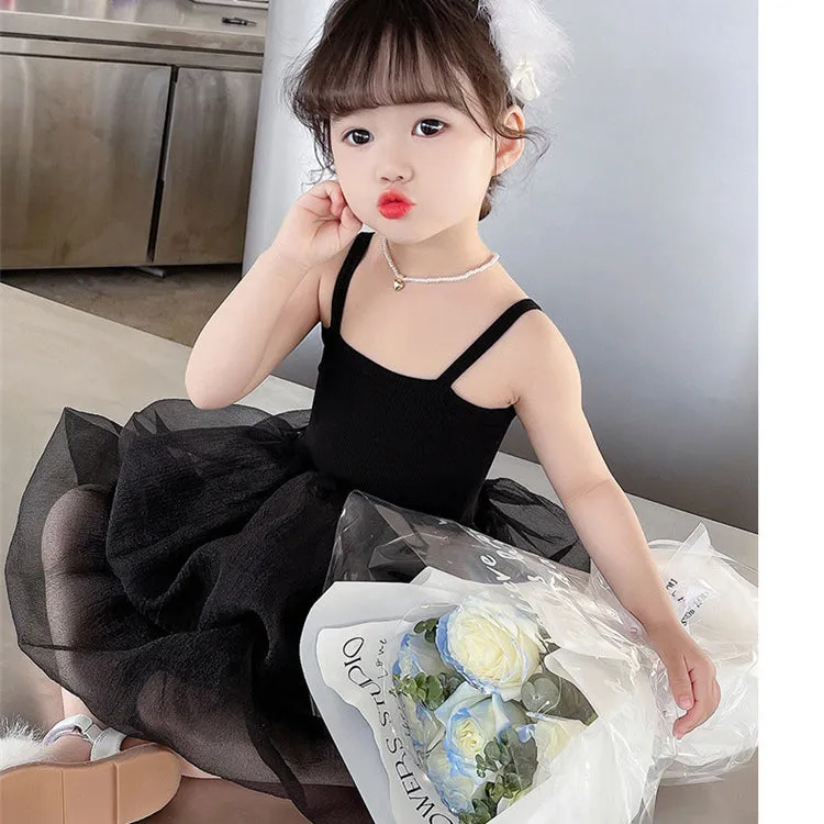 Baby Kid Girls Solid Color Dresses