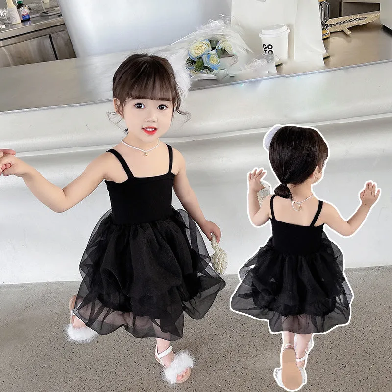 Baby Kid Girls Solid Color Dresses