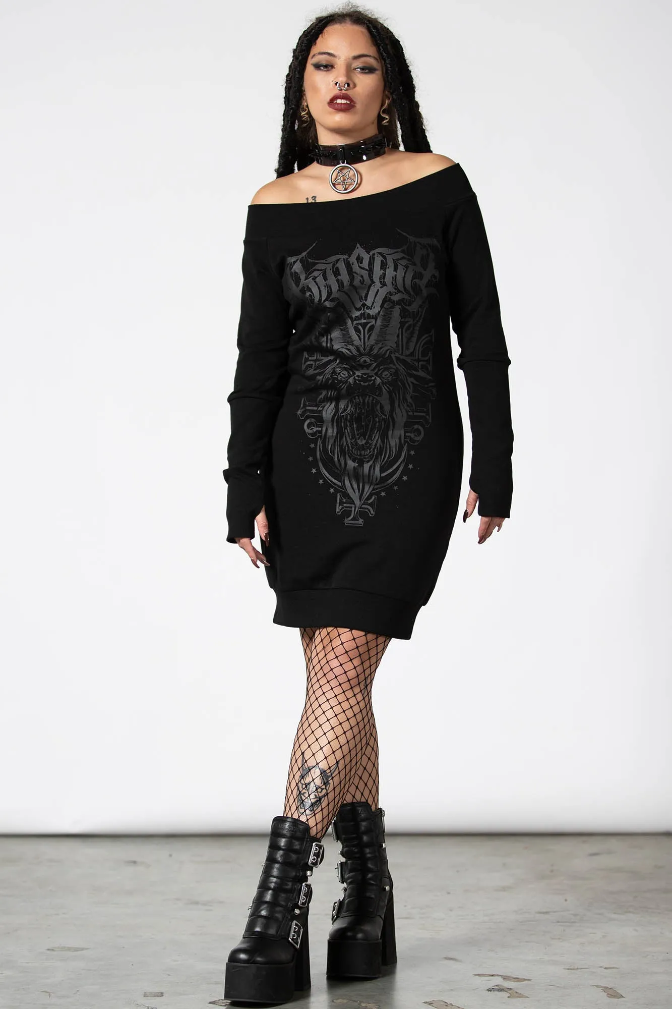 Bellow Bardot Sweater Dress