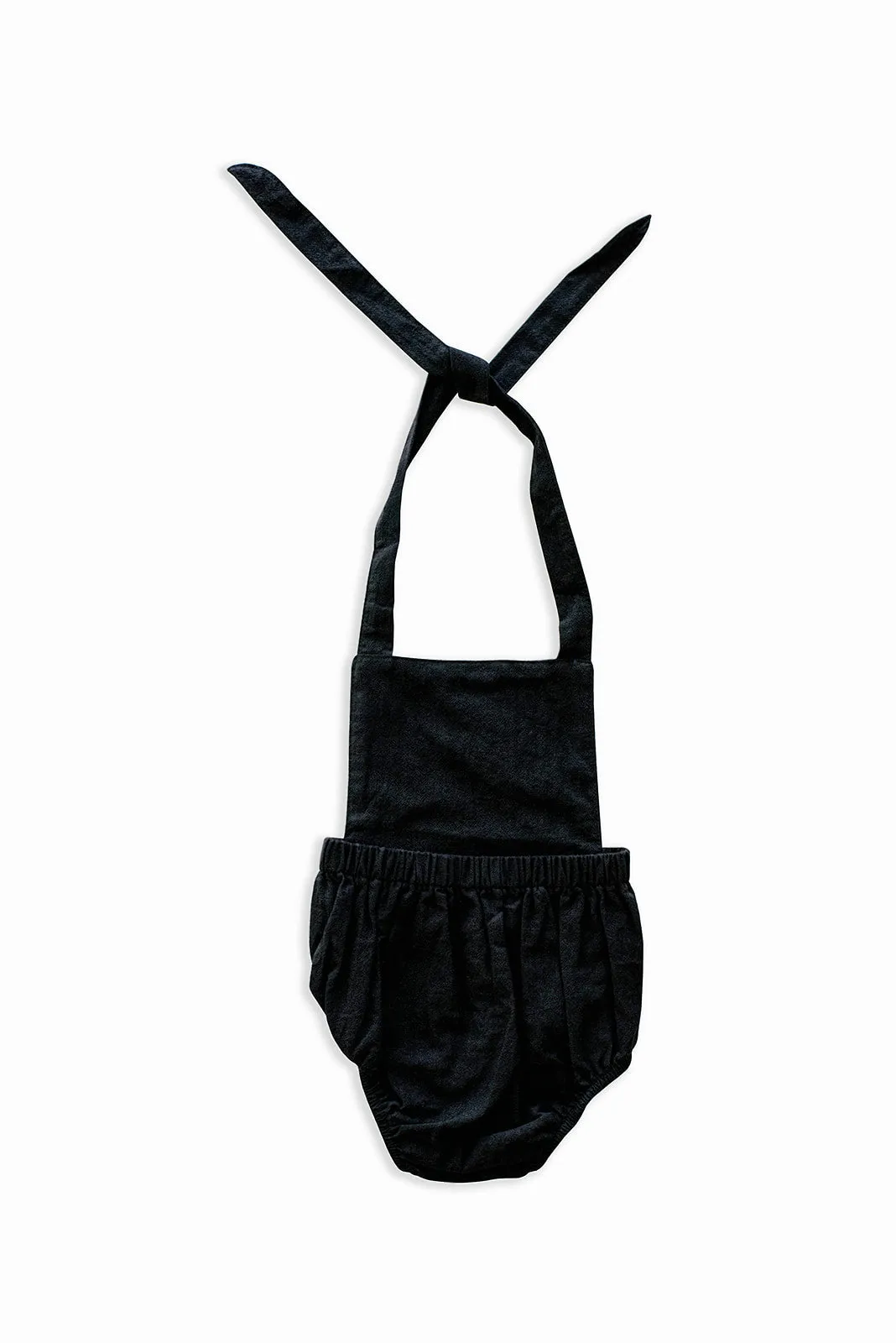 Black Halter Baby Romper