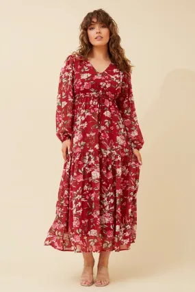 CRYSTELLE FLORAL MAXI DRESS