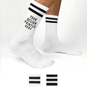 Design Your Own Striped Crew Socks - Large