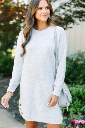 Feeling Your Best Heather Gray Sweater Dress