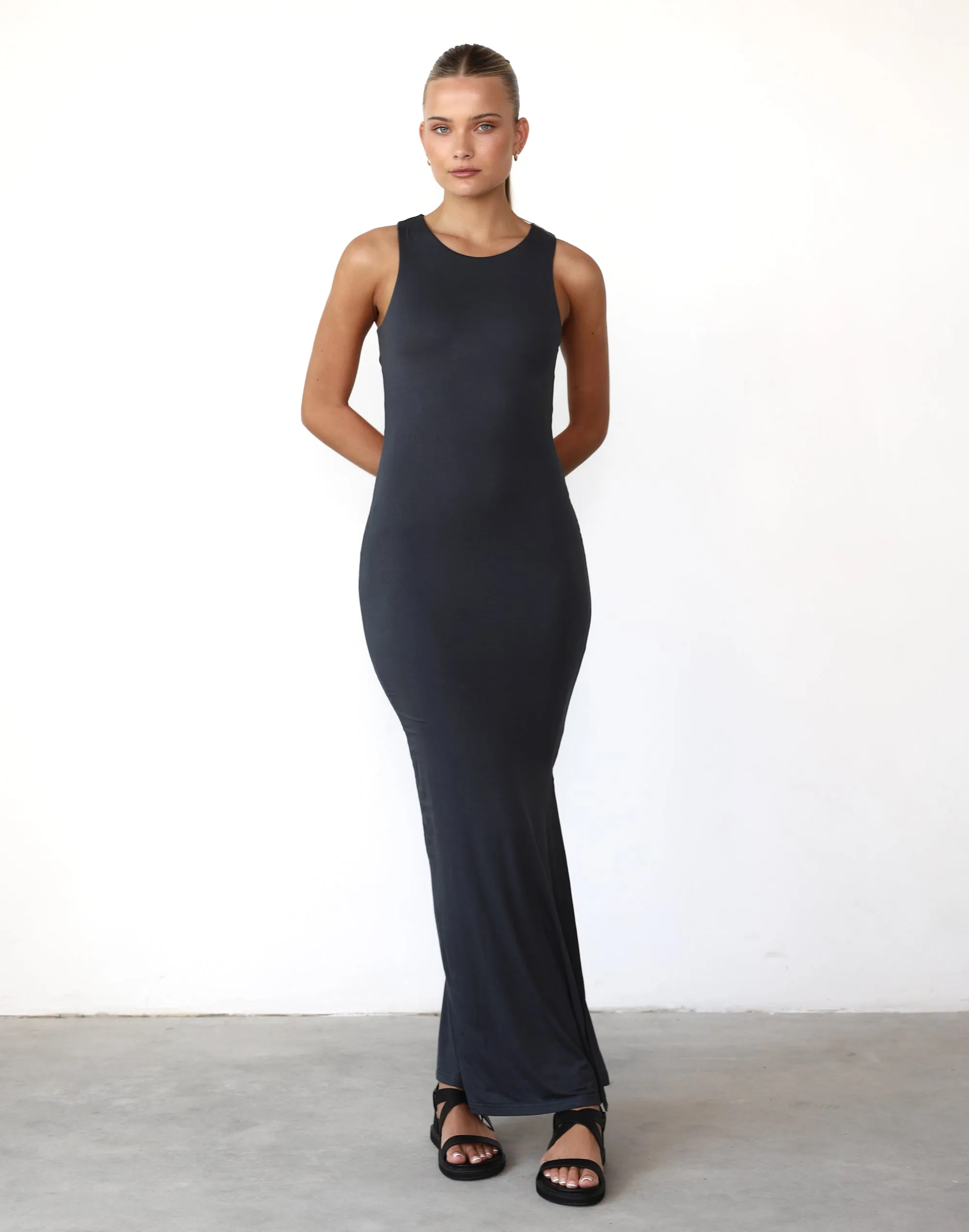 Forget It Maxi Dress (Charcoal)