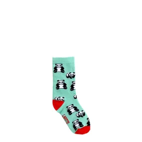 KIDS PANDA BEAR SOCKS - AQUA