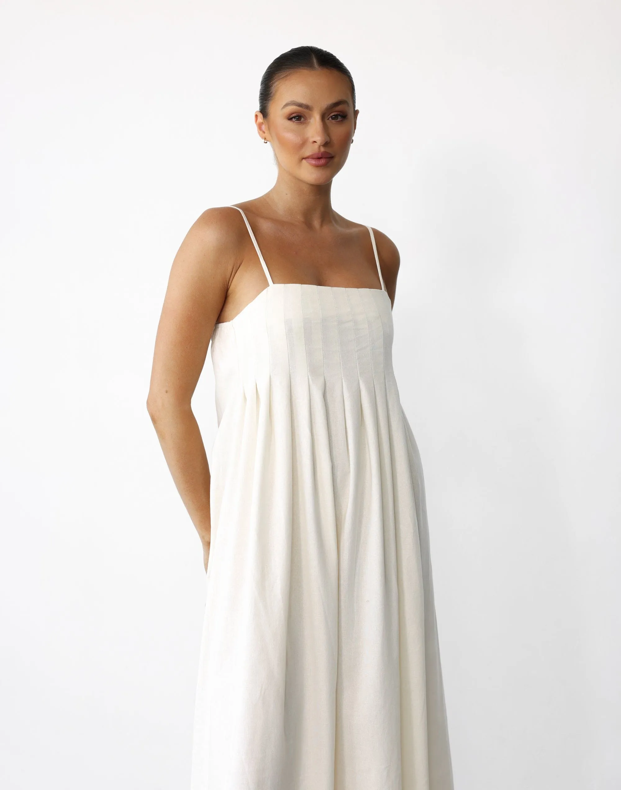 Kirily Maxi Dress (Beige)