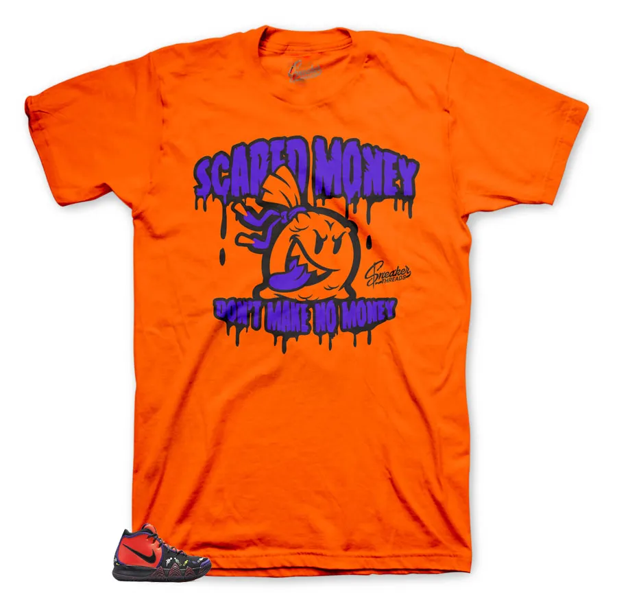 Kyrie 4 Dia De Los Muertos Shirt - Scared Money - Orange