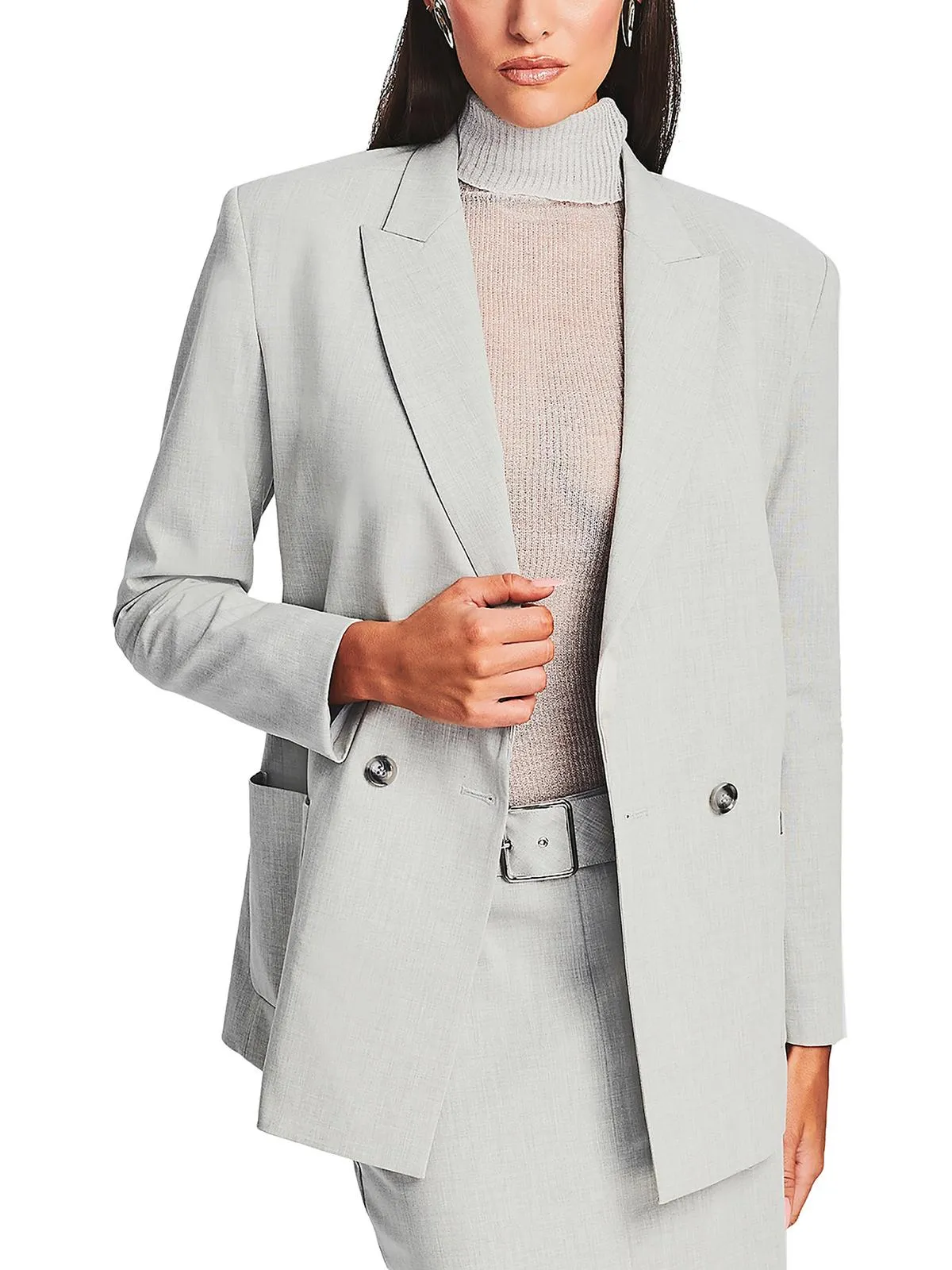 Natasha Womens Office Career One-Button Blazer