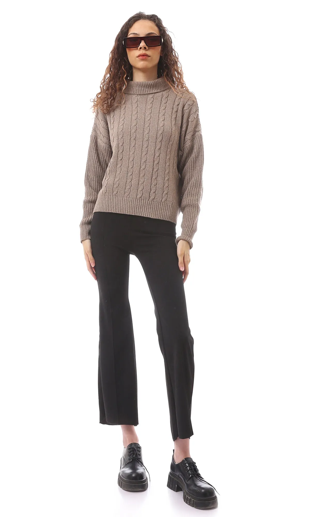 O169849 High Neck Knitted Pullover