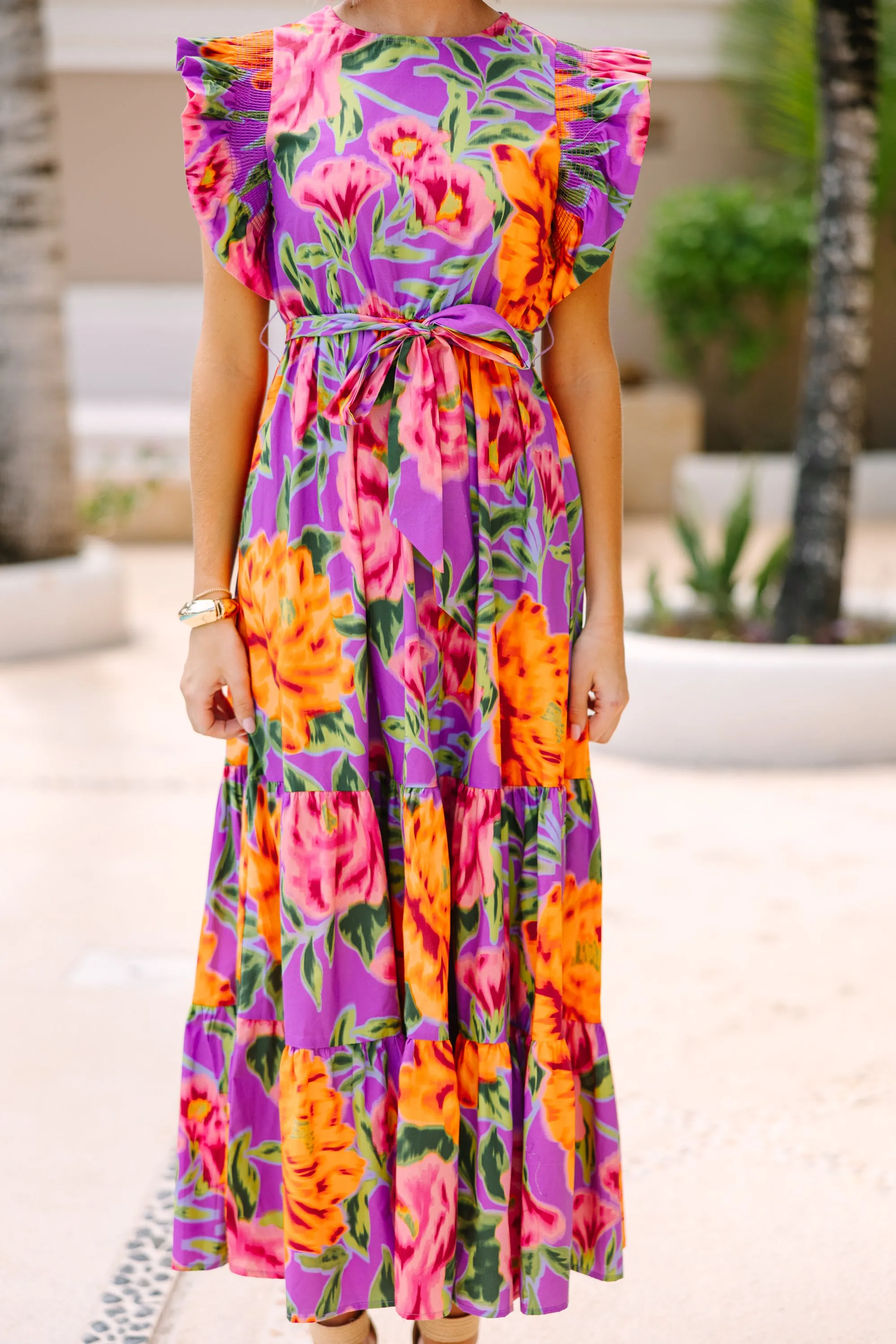 Perfect Pick Lavender Purple Floral Maxi Dress