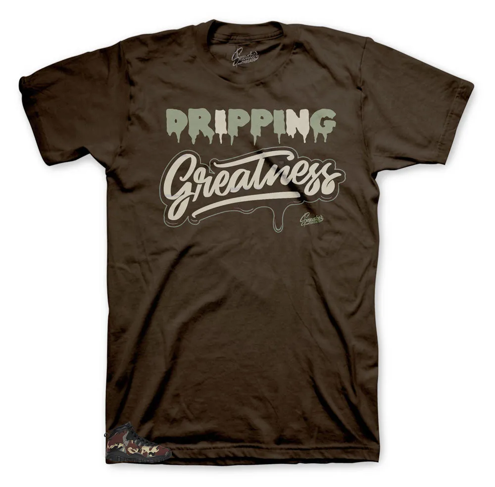 Retro 10 Woodland Camo Shirt - Dripping Greatness - Chocolate