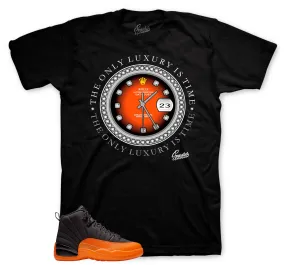 Retro 12 Brilliant Orange Shirt - Rolie Time - Black