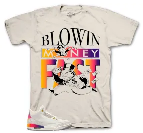 Retro 3 Sunset Shirt - Blowing Money - Natural