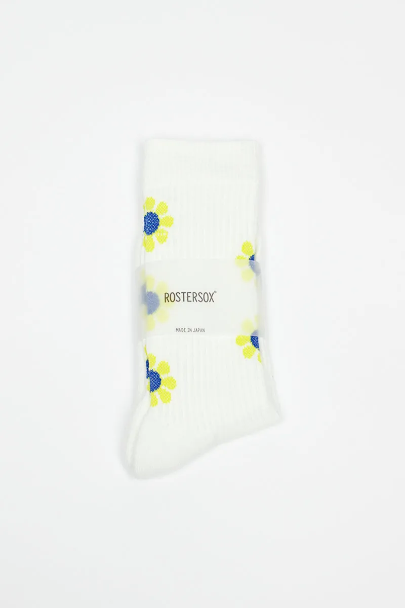 RS-195 Peace Socks White