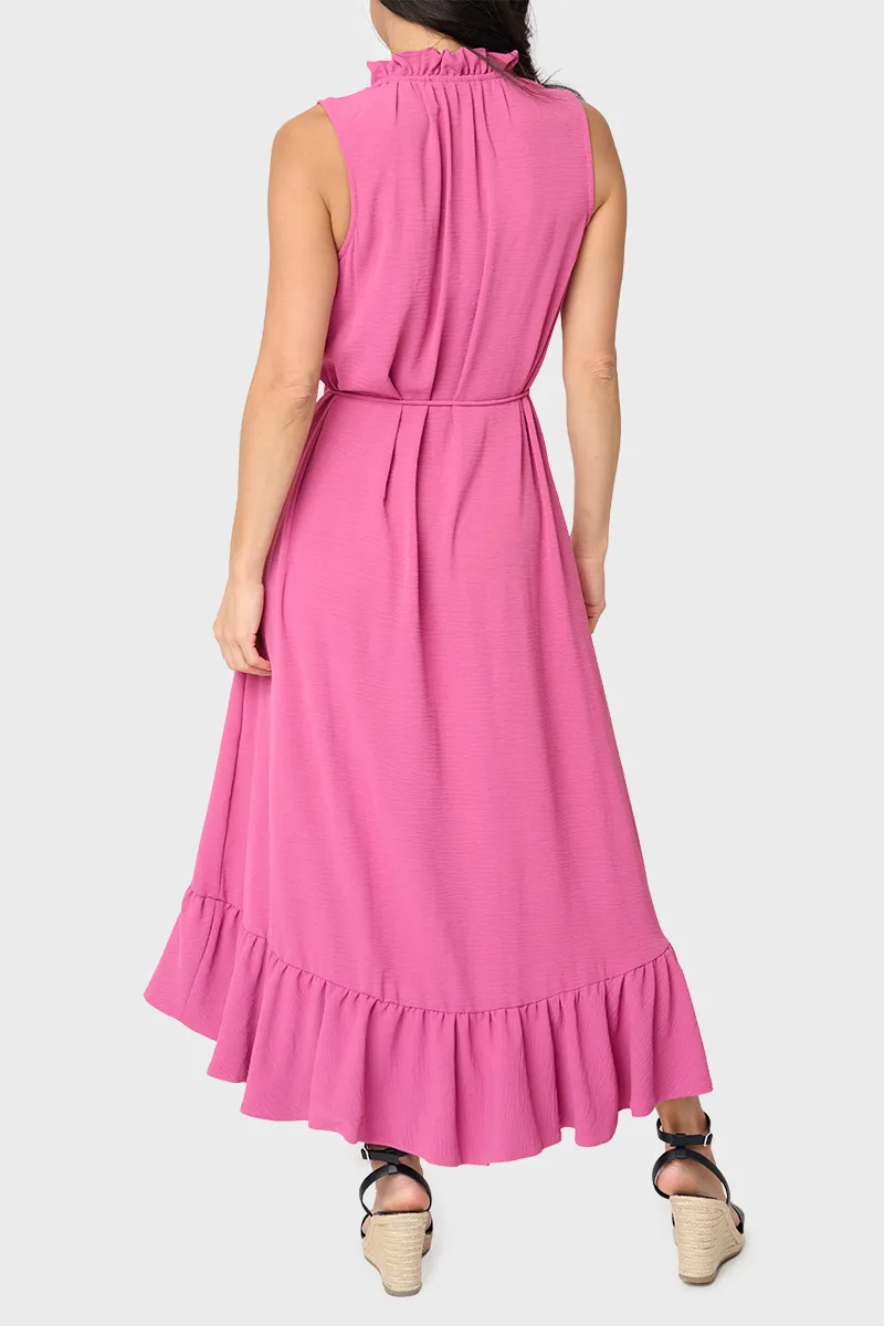 Sienna Sleeveless Tie Neck Midi Dress