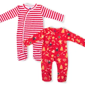 Sleepsuits/Rompers- Red Color Themed Combo