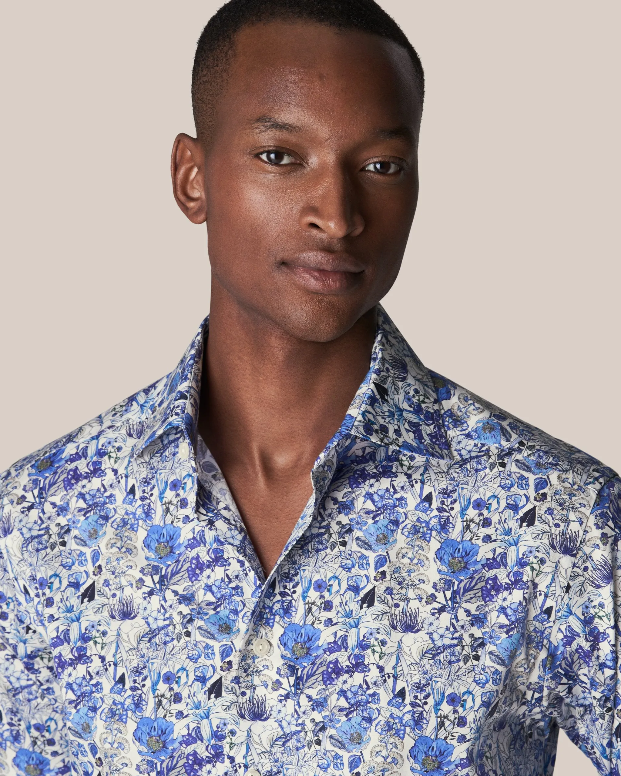 Slim Fit - Floral Print Signature Twill Shirt