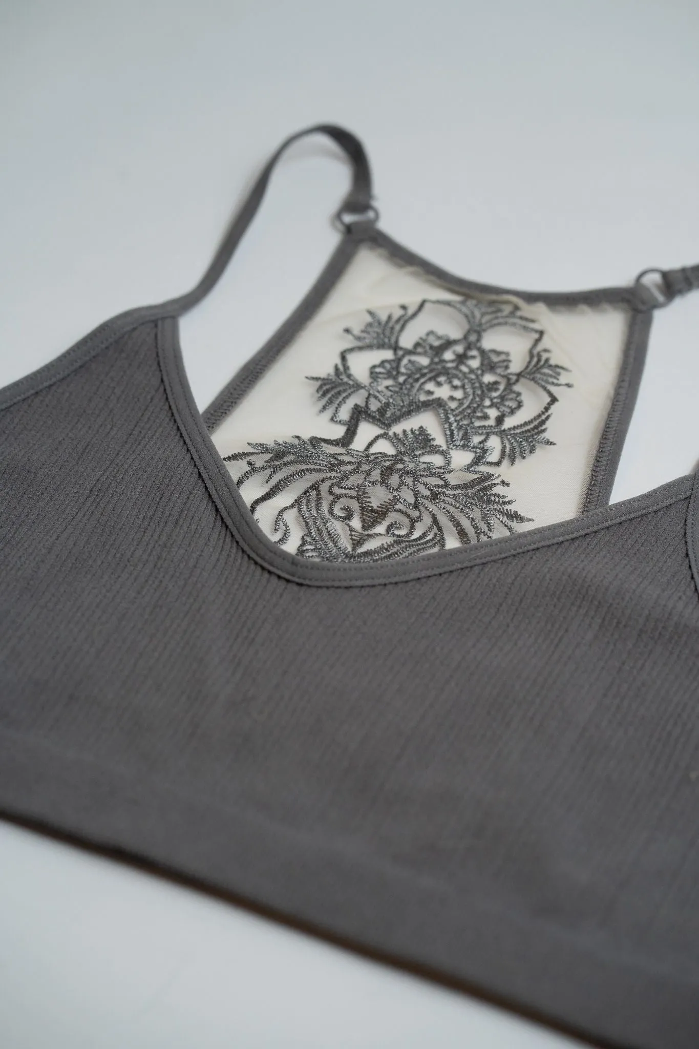 Tattoo Bralette - Gray