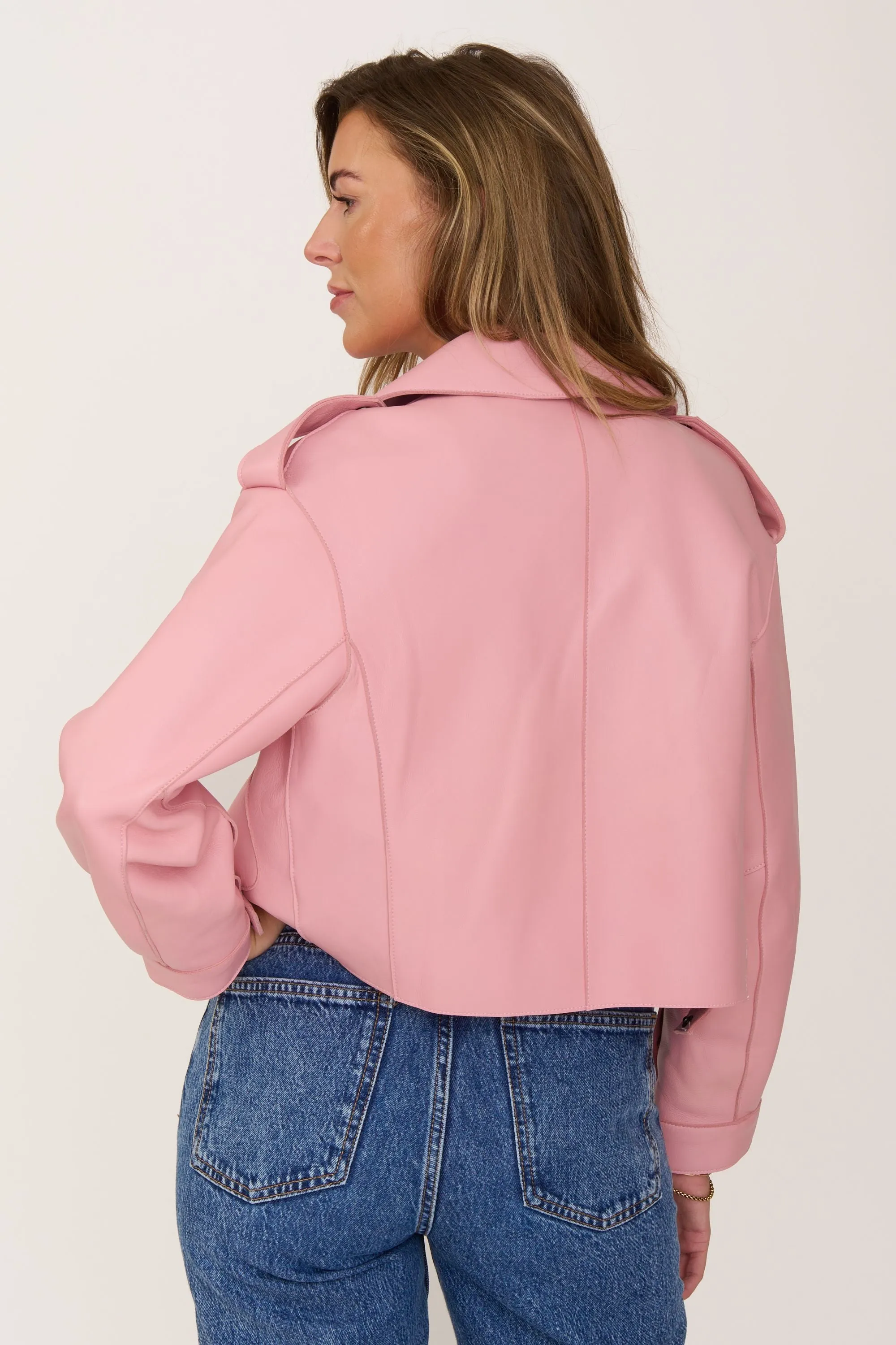 The Popski Oversized Leather in Pink