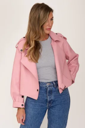 The Popski Oversized Leather in Pink