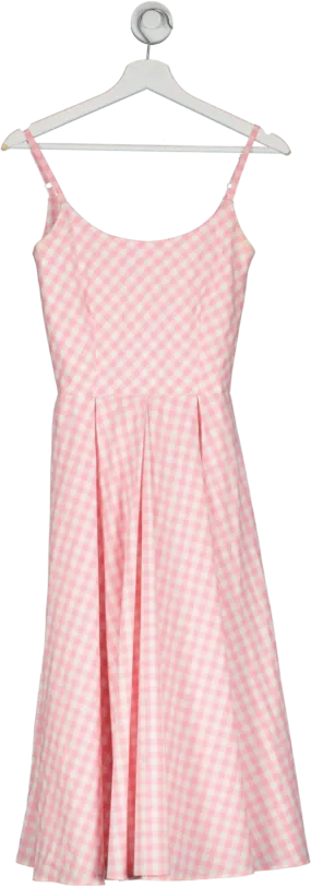 The Pretty Dress Company Pink Checked Swing Dress UK 6