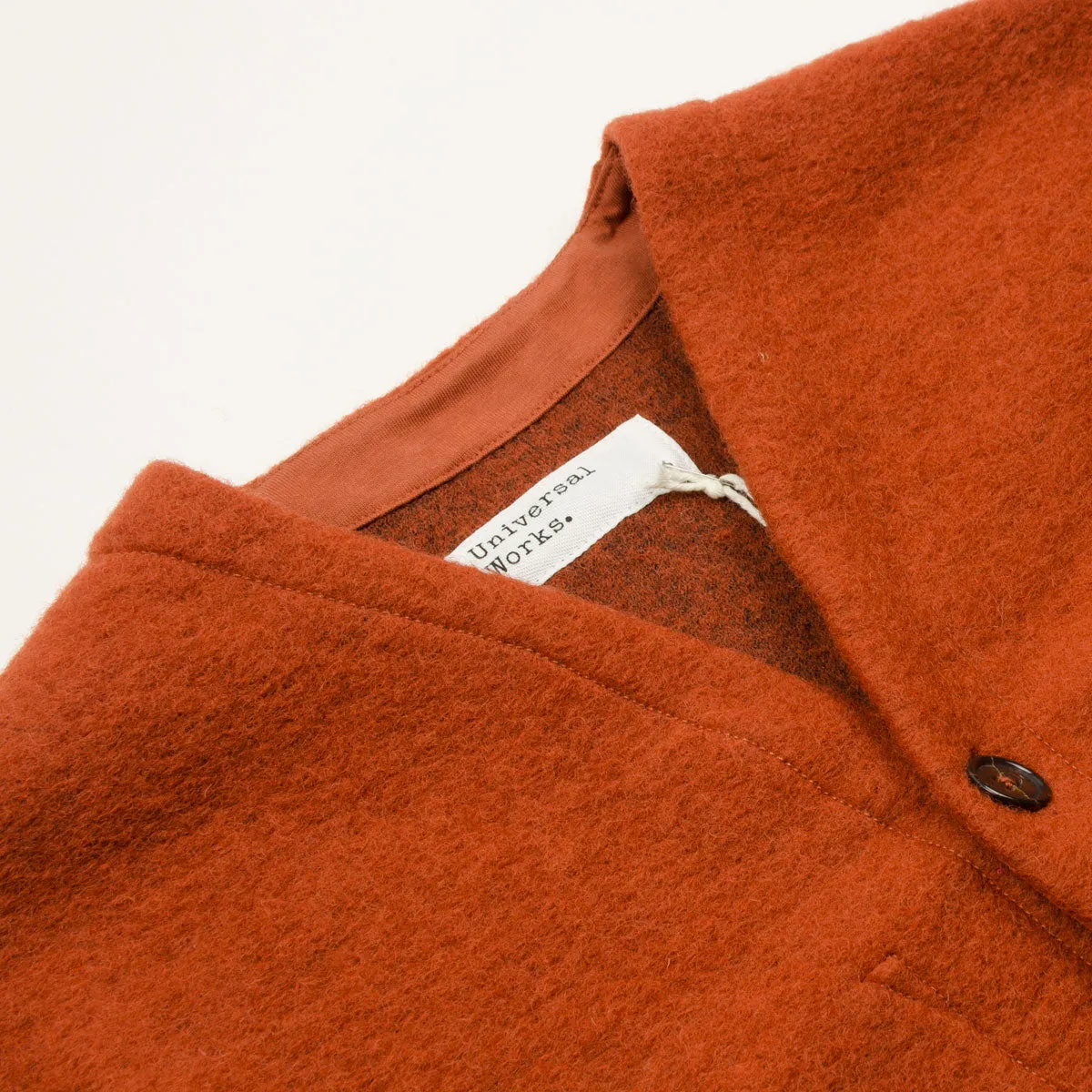 Universal Works - Cardigan Wool Fleece - Orange