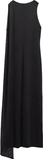 ZARA Black Tied Tulle Midi Dress BNWT UK M