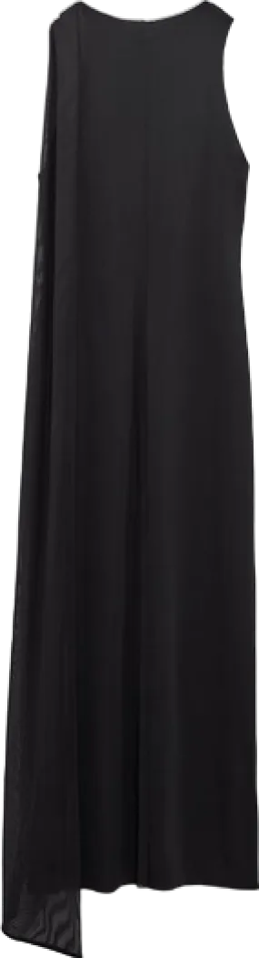 ZARA Black Tied Tulle Midi Dress BNWT UK M