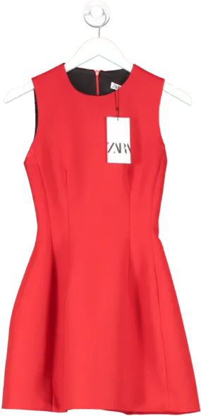 ZARA Red Mini Dress UK XS